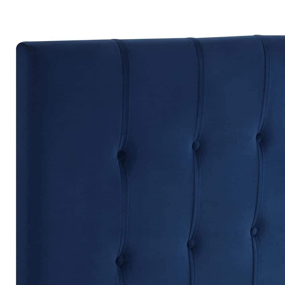 Regina Navy Blue Velvet Upholstered Full/Queen Headboard