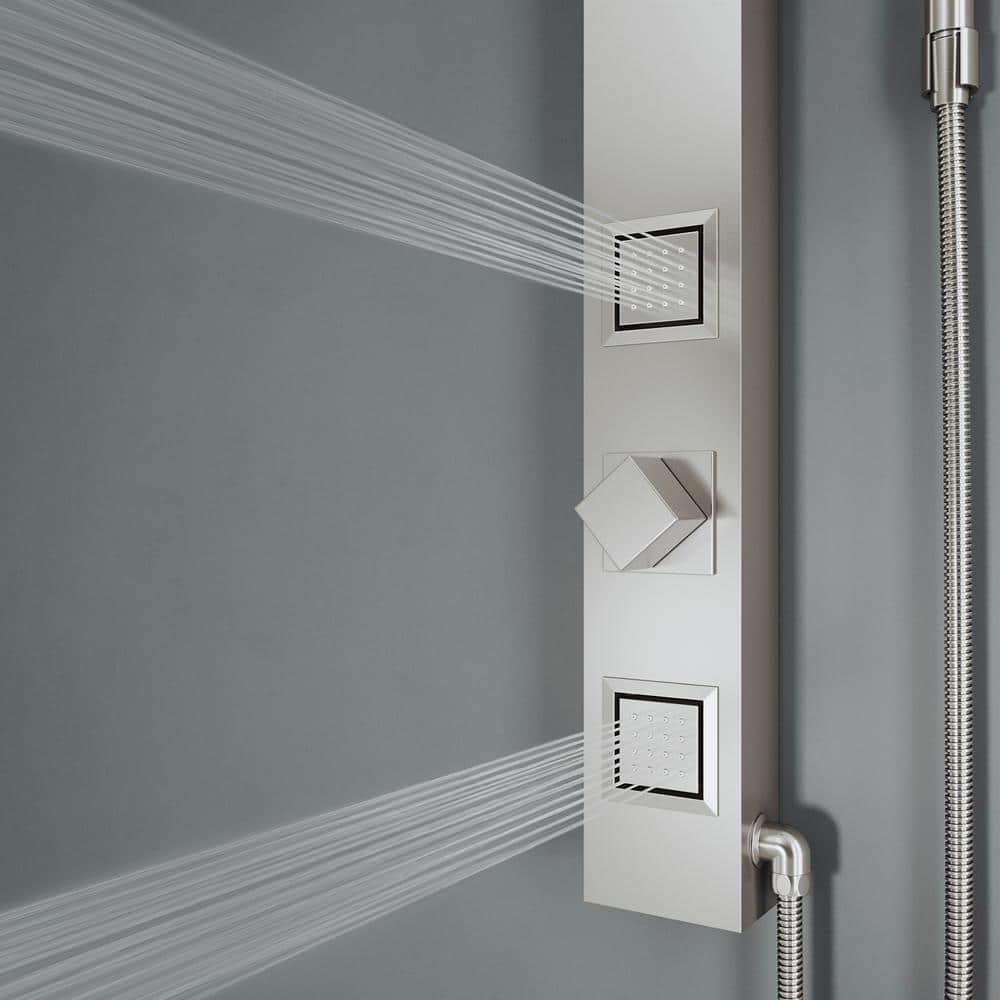 Orchid 39" Stainless Steel 2-Jet Shower Panel with Hand Wand