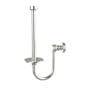 Foxtrot Collection Upright Single Post Toilet Paper Holder in Polished Nickel