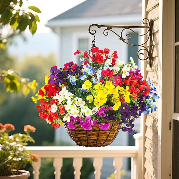 Afoxsos 16 Bundles Artificial Silk Flowers Outdoor UV Resistant