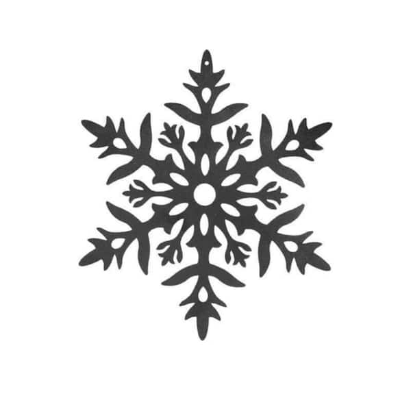 REDLINE STEEL Seasonal Winter Black Snowflake Metal Wall Art Decorative ...