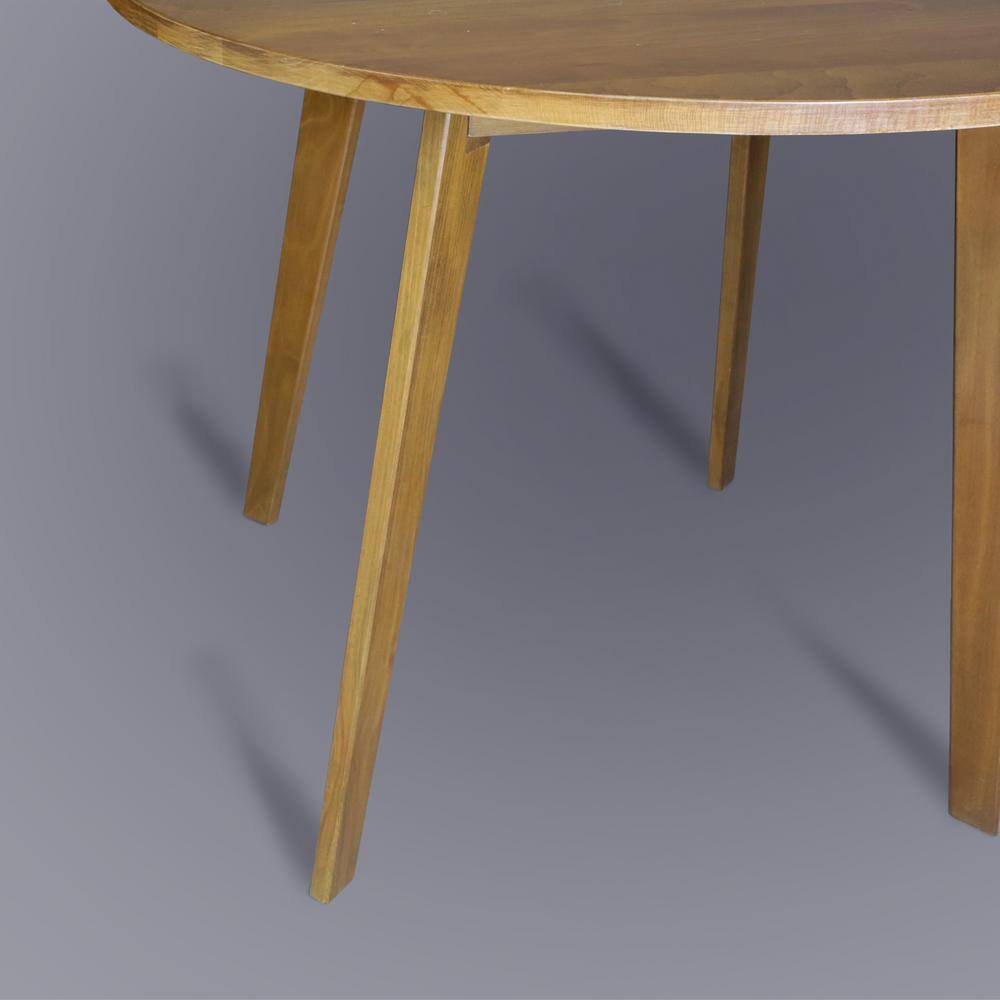 Harvest Gold Round Solid Wood Dining Table, 36"