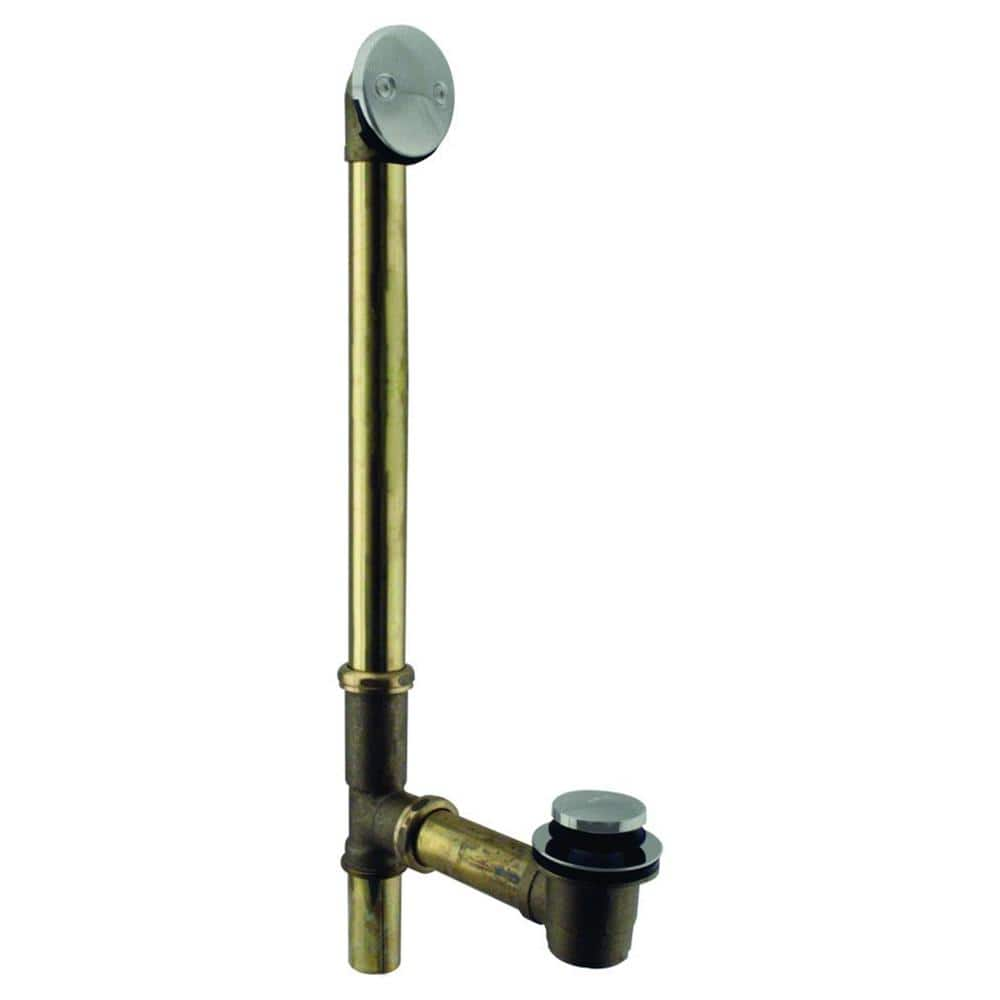 Westbrass D3311-F-20 1.38 in. Bath Drain with Grid and Screw - Stainless Steel