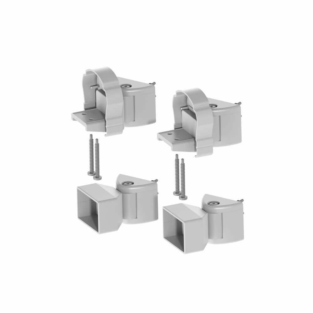 VersaRail Cambridge White Aluminum Top Stair Bracket Kit 