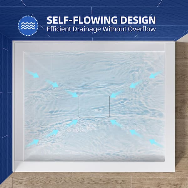 Zeafive Moca 42 in. L x 34 in. W Double Threshold Alcove Shower