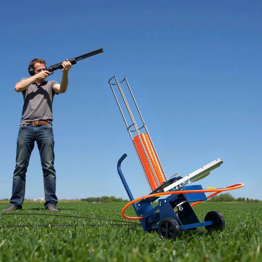 VEVOR Clay Target Thrower, 75-80 Clays Pigeon Thrower, 55+ yds. Automatic Skeet and Trap Launcher on Wheels with Foot Pedal ZDFDTZXJSTS2IF5KX001V9-251023