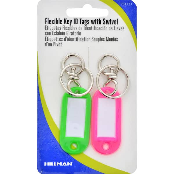 Hillman Key ID Labels with Swivel (2-Pack)