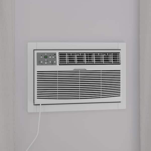 DURASTAR - 12,000 (DOE) BTU 230/208-Volt Through-the-Wall Air Conditioner Cools 550 Sq. Ft. with Heater and remote in White