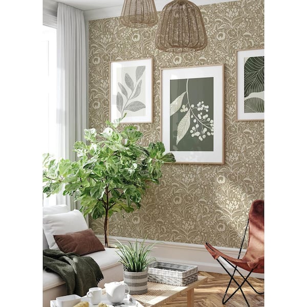 Jeani Light Brown Peel and Stick Wallpaper