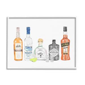 Mixed Bar Liquor Bottles Design by Ziwei Li Framed Food Art Print 30 in. x 24 in.