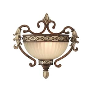 Seville 1 Light Palacial Bronze with Gilded Accents Wall Sconce