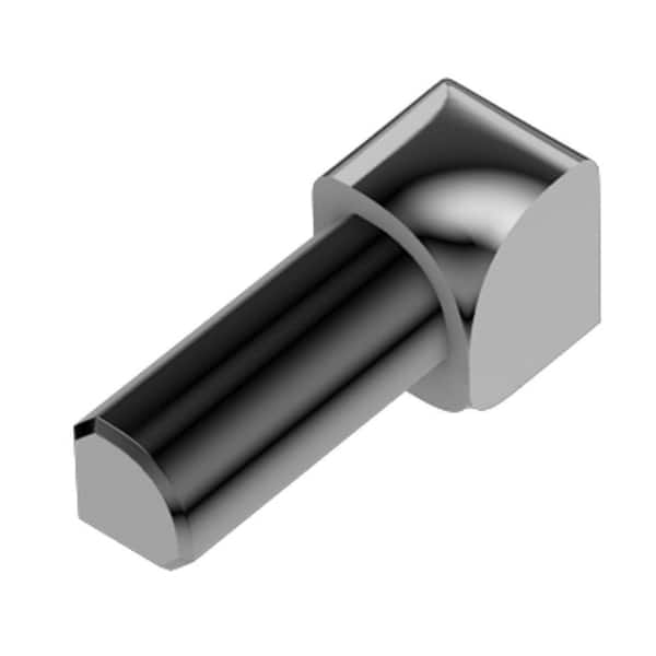 Schluter Rondec Aluminum with Stainless Steel Appearance 3/8 in. x 1 in. Metal 90 Degree Inside Corner