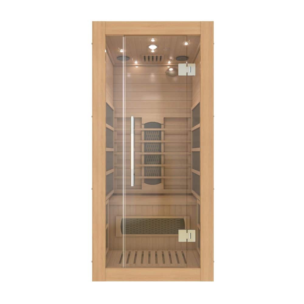Everyday Spa 36 in. L x 36 in. W 1-Person Capacity Indoor/Outdoor Hemlock Wood Infrared Sauna with Built-In Bench price history on PriceWatchPro