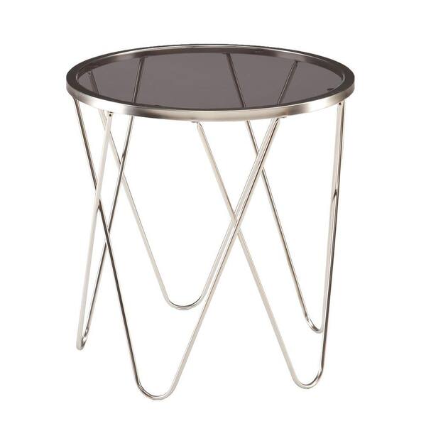 Southern Enterprises Harbor Nesting Round Satin Metal End Table (Set of 3)