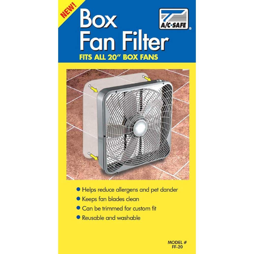 Box Fan Filters 4 Pack 20" Allergen Free  Dustless Air Filtration with Clips 