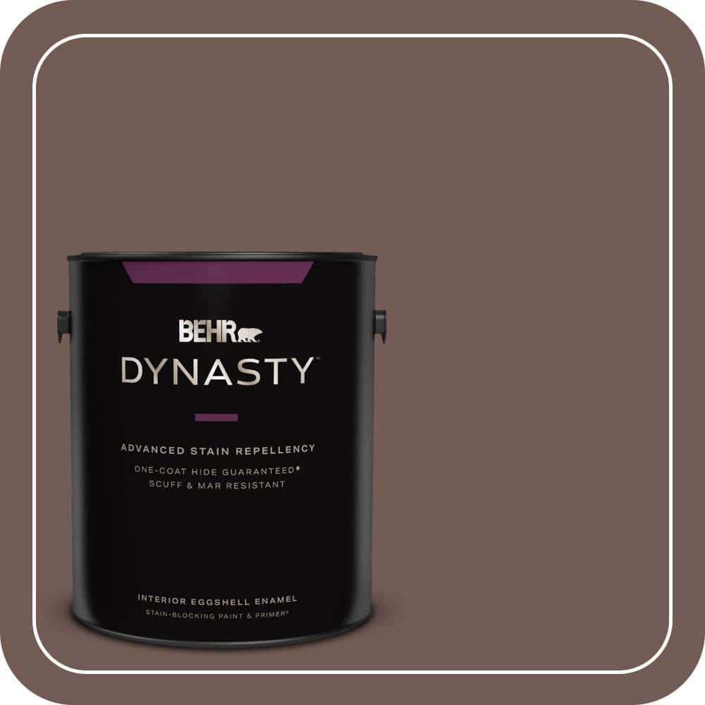 1 gal. #220F-7 Yorkshire Brown Eggshell Enamel Interior Stain-Blocking Paint & Primer price history on PriceWatchPro