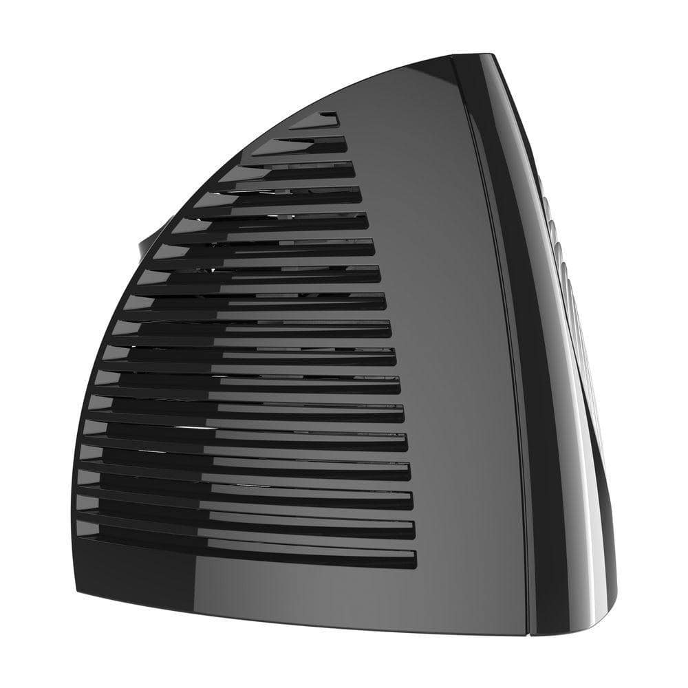 Compact Black Electric Personal Space Heater with Automatic Shut-off
