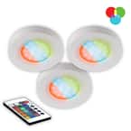 LED RGB Under Cabinet Puck Light (3-Pack)