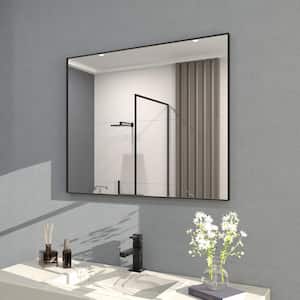 Sight 36 in. W x 30 in. H Rectangular Framed Wall Bathroom Vanity Mirror in Matte Black