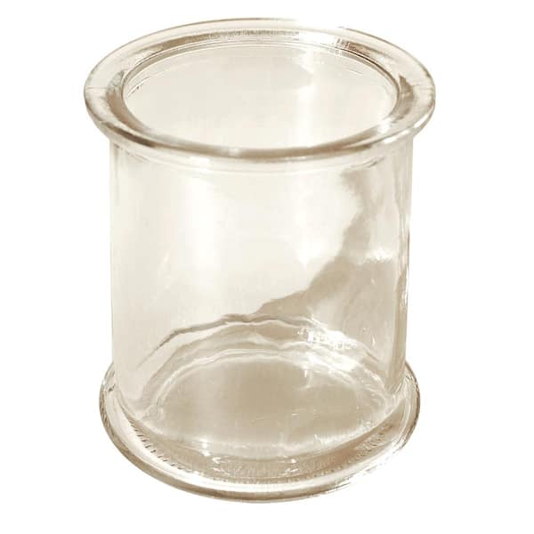 LUMABASE 3.5 in. Clear Glass Deco Candle Holder (Set of 12)