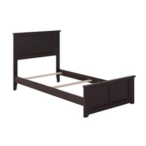 Madison Espresso Twin XL Traditional Bed with Matching Foot Board