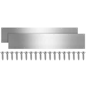 2-Pack 36 x 8 in. Aluminum Door Kick Plate with Screws