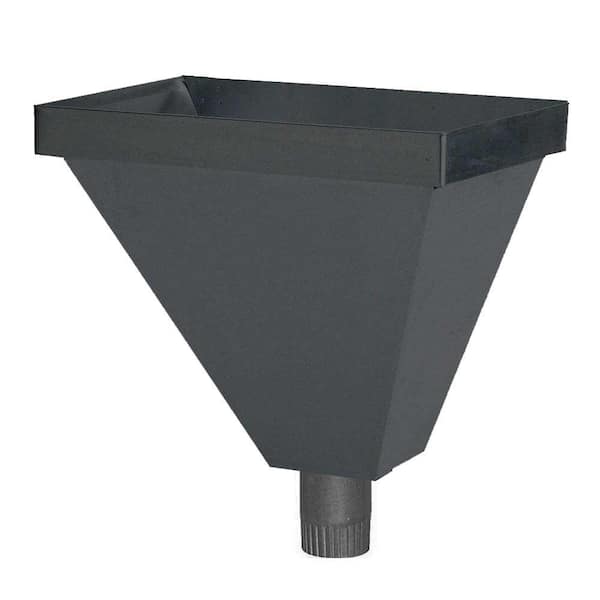 Gibraltar Building Products Bonderized Steel Downspout Conductor Head with 2 in. Round Drop