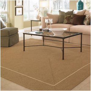 Natural Beige 10 ft. x 13 ft. Rectangle Braided Area Rug