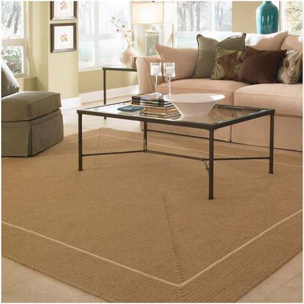 Natural Light Grey Doormat 2 ft. x 4 ft. Braided Area Rug