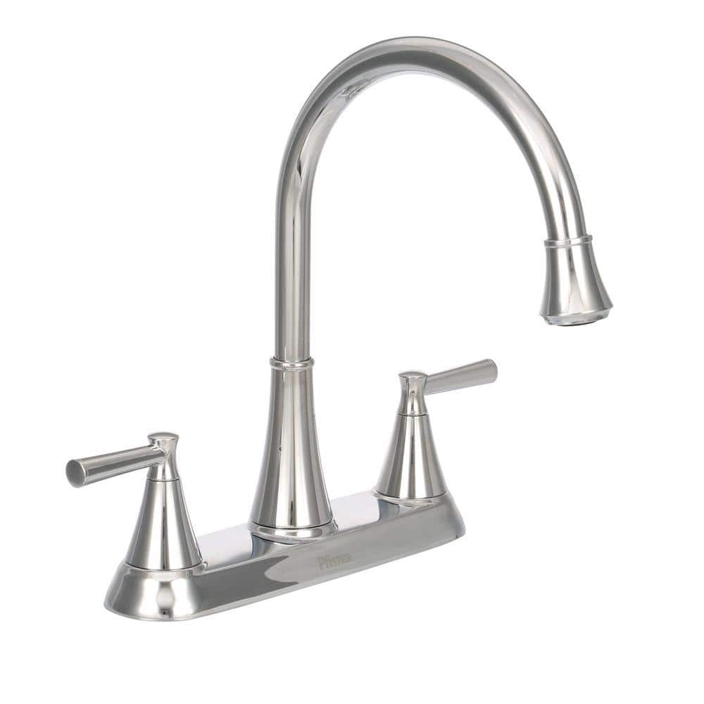 Pfister Cantara High-Arc 2-Handle Standard Kitchen Faucet with Side ...