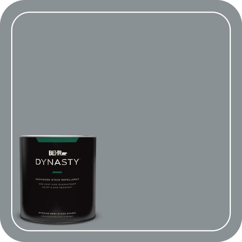 1 qt. #MQ5-29 Gotham Gray One-Coat Hide Semi-Gloss Enamel Interior Stain-Blocking Paint and Primer price history on PriceWatchPro