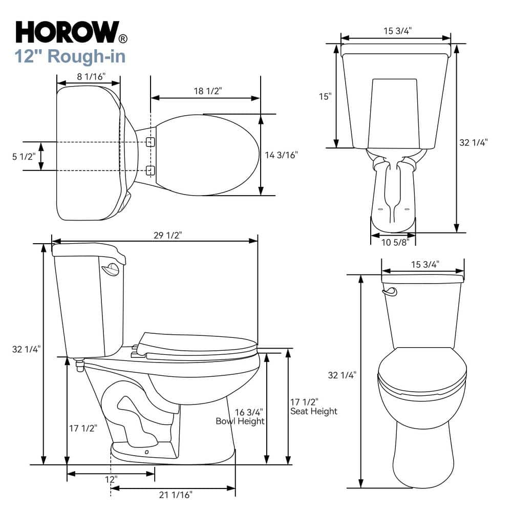 White Elongated Dual Flush High Efficiency Toilet