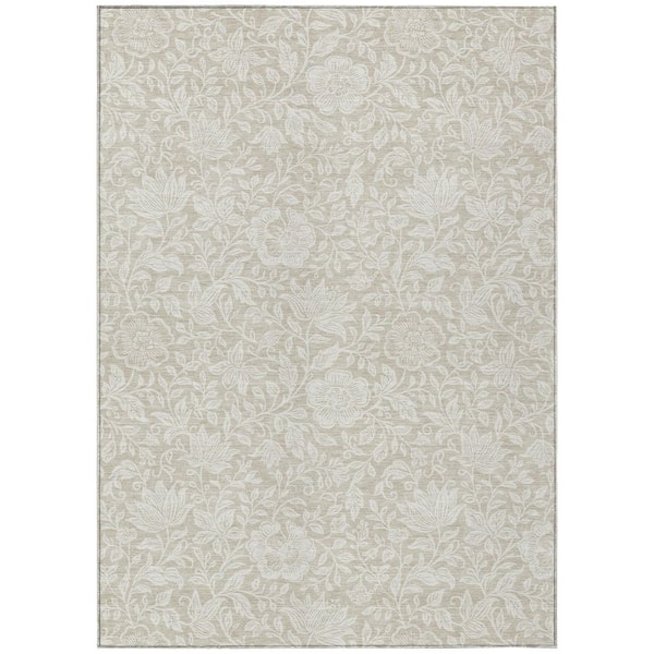 Chantille Machine Washable Indoor/Outdoor Abstract ACN2572 Beige 8 ft. x 10 ft. Area Rug