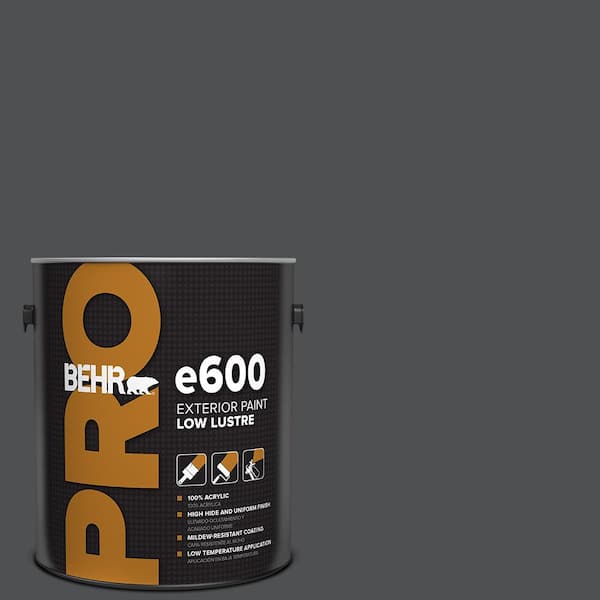 1 gal. #PPU26-01 Satin Black Low Luster Exterior Paint