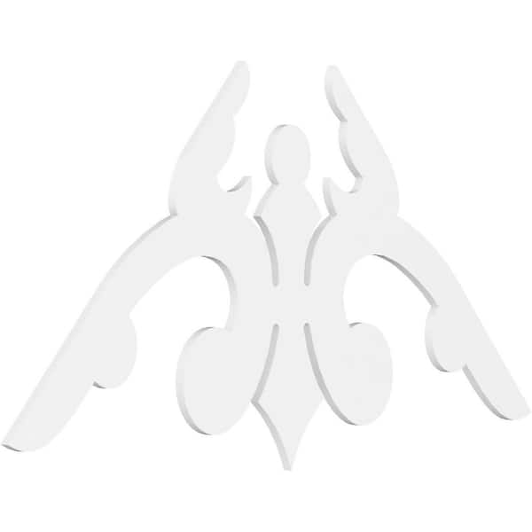 Ekena Millwork 1 in. x 72 in. x 42 in. (14/12) Pitch Milton Gable Pediment Architectural Grade PVC Moulding