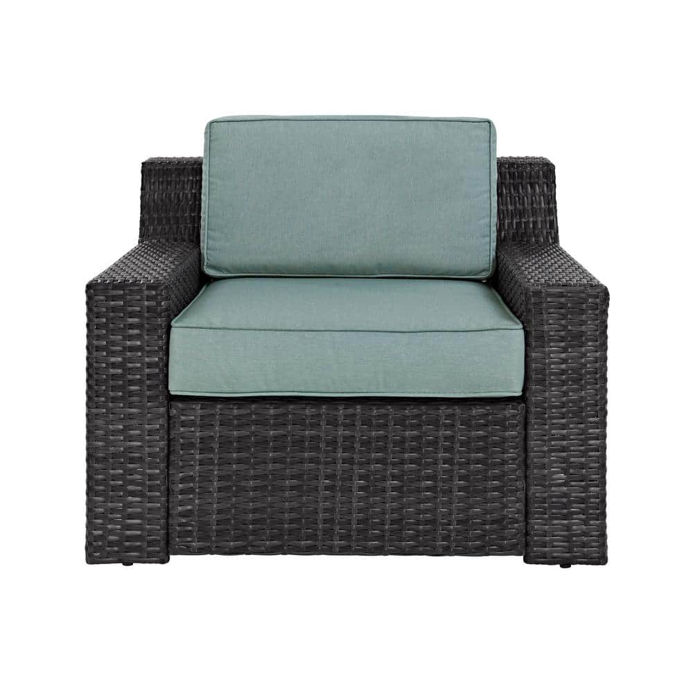 Beaufort Outdoor Wicker Arm Chair with Mist Cushions