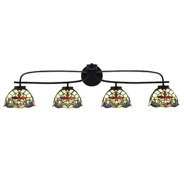 Unbranded Olympia 38.75 in. 4-Light Matte Black Vanity Light