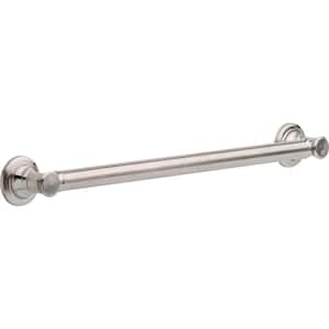 Traditional Concealed 24 in. Screw Toilet Area Grab Bar Set in Stainless (2- Pack)