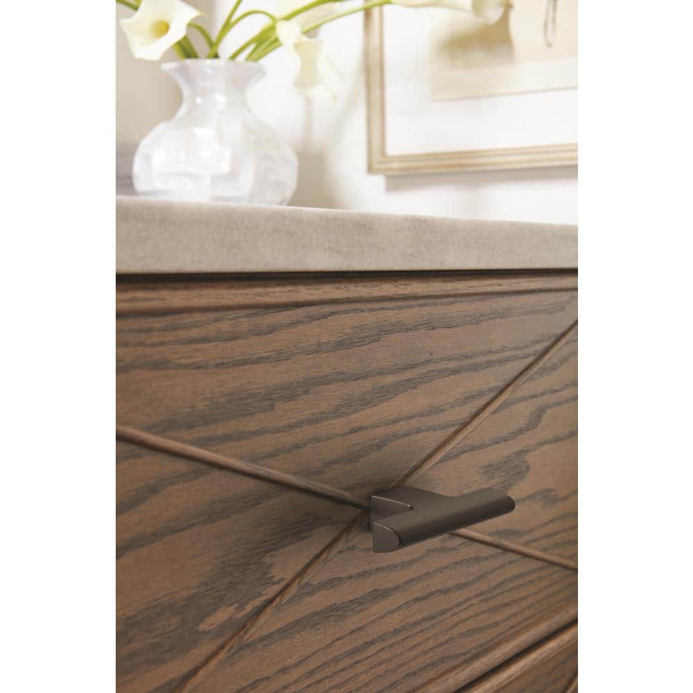 Graphite Modern T-Handle Cabinet Knob with Mounting Hardware
