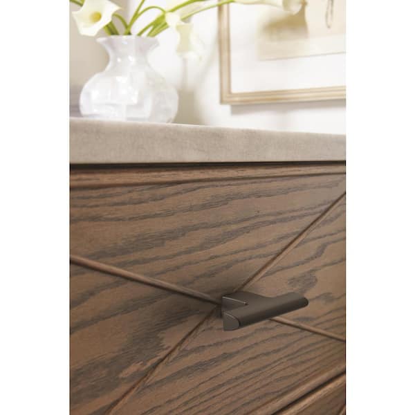 Riva 2-1/2 in. (64mm) Modern Graphite Bar Cabinet Knob