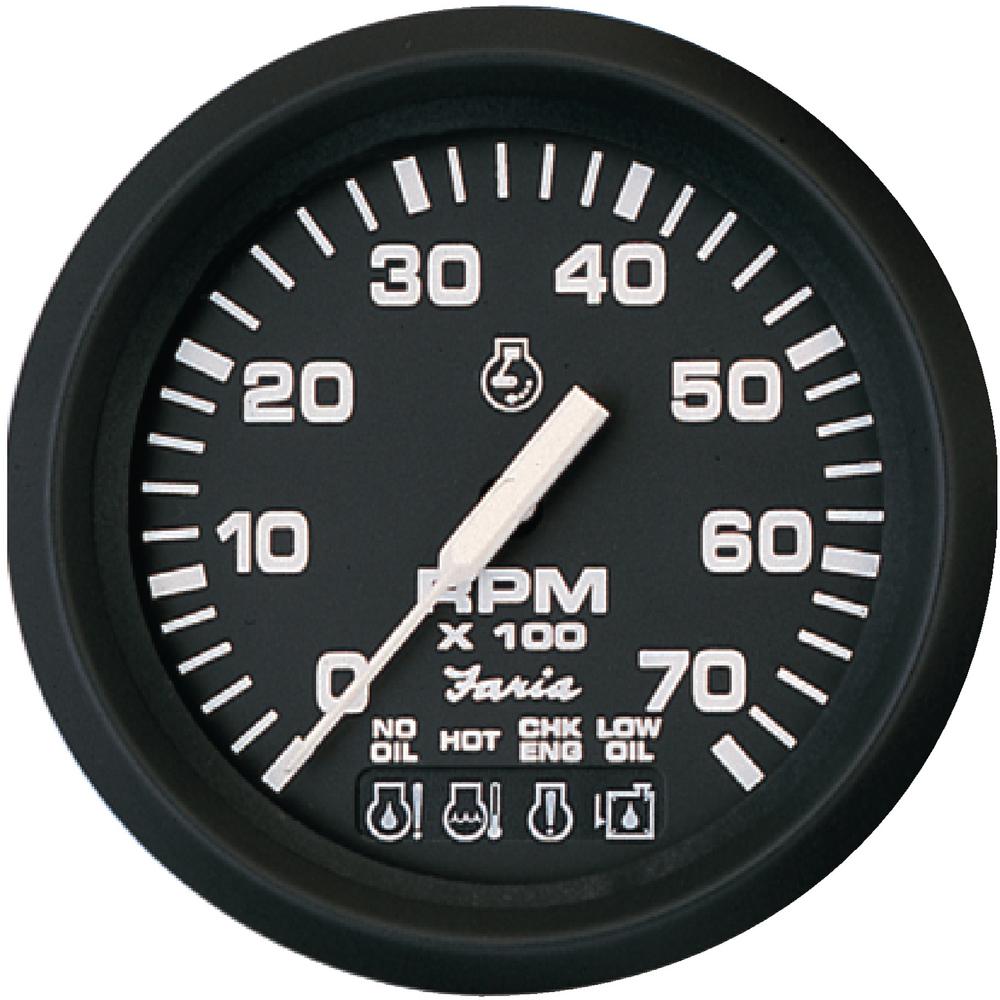Euro 4 in. Gauge - 7000 RPM Tachometer (All Outboard)