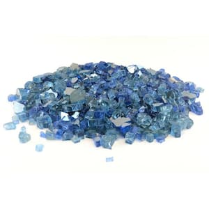 0.125 cu. ft. 1/4 in. 10 lbs. Caribbean Sky Blue Reflective Fire Glass