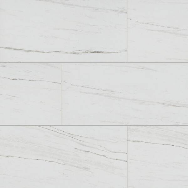Emser MARBLE SILVER Silver 16-in x 32-in Polished Natural Stone Marble Stone Look Floor and Wall Tile