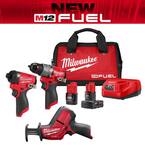 M12 FUEL 12-Volt Lithium-Ion Brushless Cordless Hammer Drill and Impact Driver Combo Kit (2-Tool) with HACKZALL
