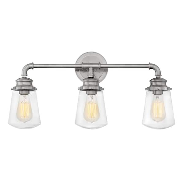 HINKLEY Fritz 24.0 in. 3-Light Brushed Nickel Vanity Light