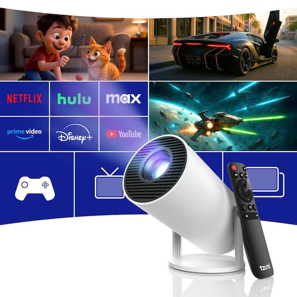 Tzumi 1280 x 720 HD Movie Projector with Stand 360 Lumens 30469HD