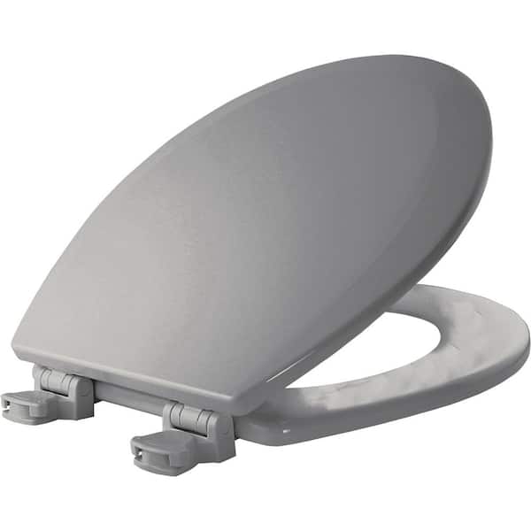Church Lift-Off Round Closed Front Toilet Seat in Ice Gray