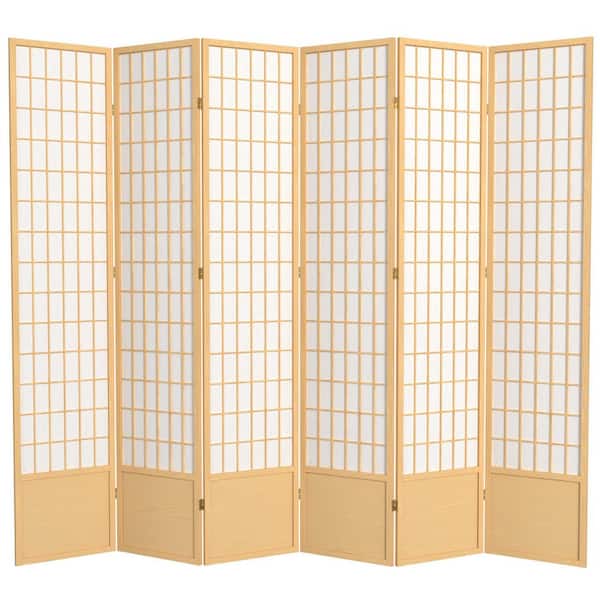 7 ft. Natural 6-Panel Room Divider