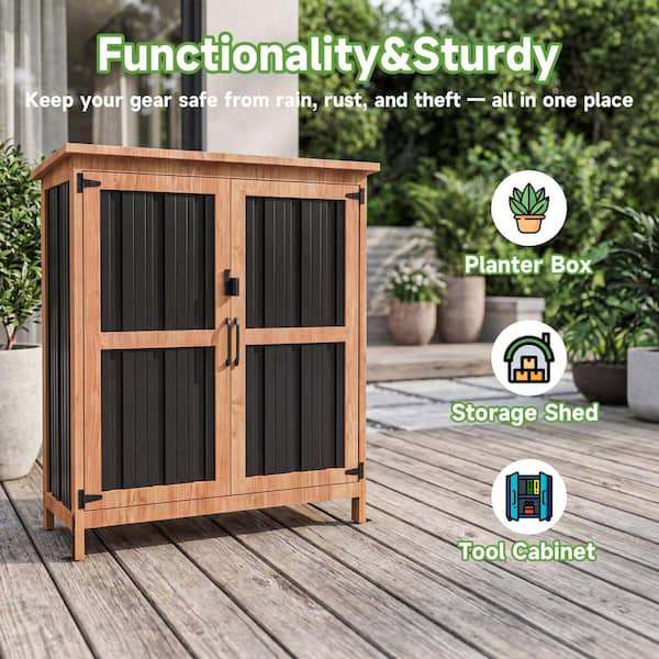 Patiowell 2.7 ft. W x 1.3 ft. D x 3.23 ft. H Outdoor Storage