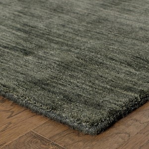 Aiden Charcoal/Charcoal 6 ft. X 9 ft. Solid Area Rug